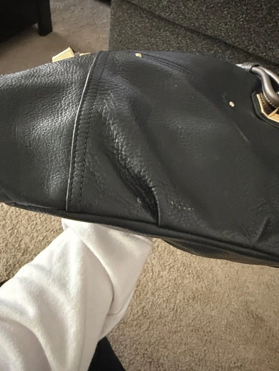 B. Makowsky Black 100% Genuine Leather Hobo Bag (retail $368) - Picture 3 of 13